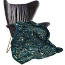 Manta Suave de Conejo Sintético Metálico Dorado Brillante para Decoración Lujosa