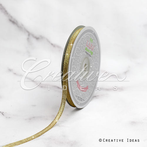 1/4" Metallic Taffeta - 25 Yards (Gold)