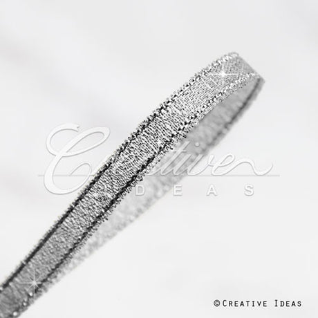 1/4" Metallic Taffeta - 25 Yards (Silver)