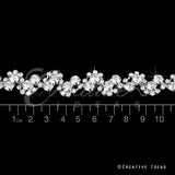 1/4" Small Rhombus Shape Rhinestone Chain-3 Yds (Silver)