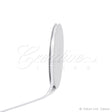 1/4" Satin With Silver Edge Ribbon - 10 Yards (White)
