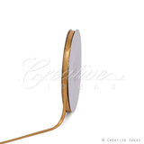 1/4" Satin With Gold Edge Ribbon - 50 Yards (Antique Gold)