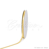 1/4" Satin With Gold Edge Ribbon - 50 Yards (Canary)