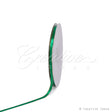 1/4" Satin With Gold Edge Ribbon - 50 Yards (Emerald Green)