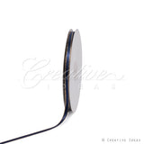1/4" Satin With Gold Edge Ribbon - 50 Yards (Navy Blue)