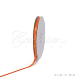 1/4" Satin With Gold Edge Ribbon - 50 Yards (Orange)