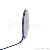 1/4" Satin With Gold Edge Ribbon - 50 Yards (Royal Blue)