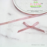 1/4" Single Face Satin Ribbon - 100 Yards (Mauve Pink)