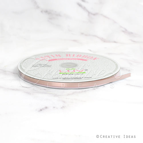 1/4" Single Face Satin Ribbon - 100 Yards (Oat)