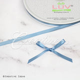 1/4" Single Face Satin Ribbon - 100 Yards (Antique Blue)