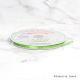 1/4" Single Face Satin Ribbon - 100 Yards (Apple Green)