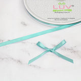 1/4" Single Face Satin Ribbon - 100 Yards (Aqua)