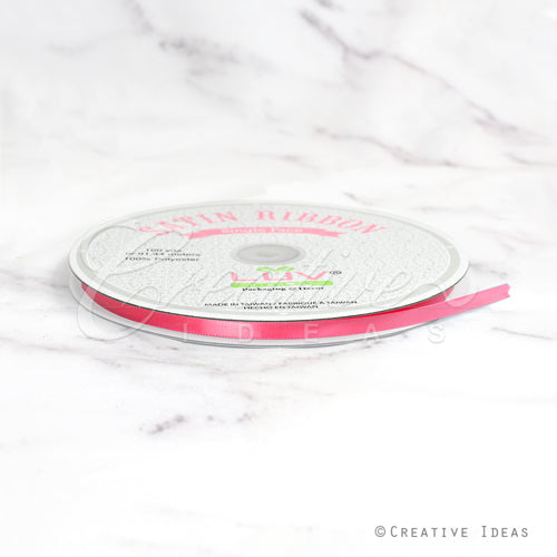 1/4" Single Face Satin Ribbon - 100 Yards (Baby Doll Pink)