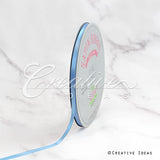 1/4" Single Face Satin Ribbon - 100 Yards (Blue Mist)