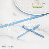 1/4" Single Face Satin Ribbon - 100 Yards (Blue Mist)