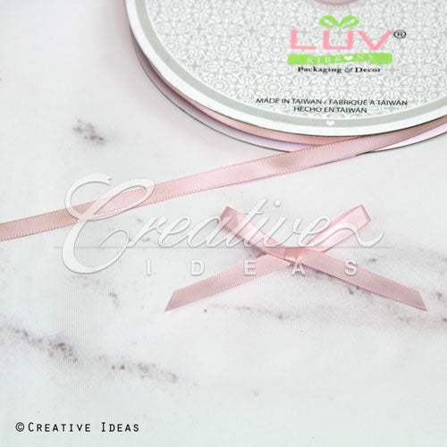 1/4" Single Face Satin Ribbon - 100 Yards (Blush)