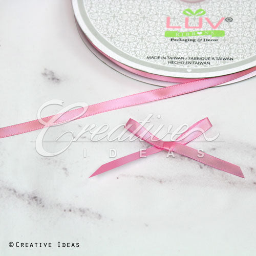 1/4" Single Face Satin Ribbon - 100 Yards (Colonial Rose)