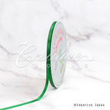 1/4" Single Face Satin Ribbon - 100 Yards (Emerald Green)