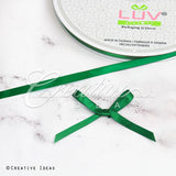 1/4" Single Face Satin Ribbon - 100 Yards (Emerald Green)