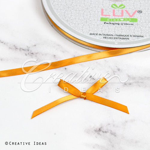 1/4" Single Face Satin Ribbon - 100 Yards (Light Gold)