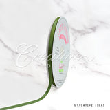 1/4" Single Face Satin Ribbon - 100 Yards (Moss Green)