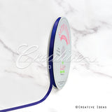 1/4" Single Face Satin Ribbon - 100 Yards (Navy Blue)