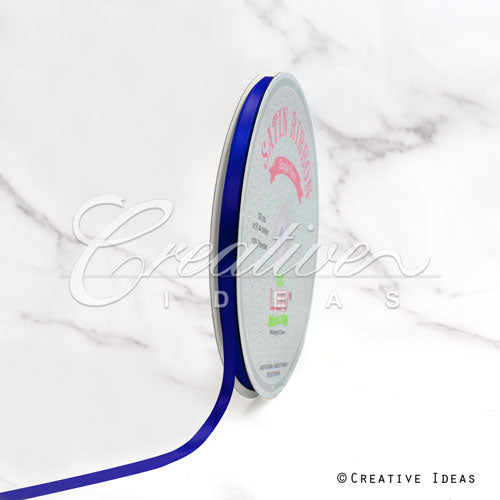 1/4" Single Face Satin Ribbon - 100 Yards (Royal Blue)