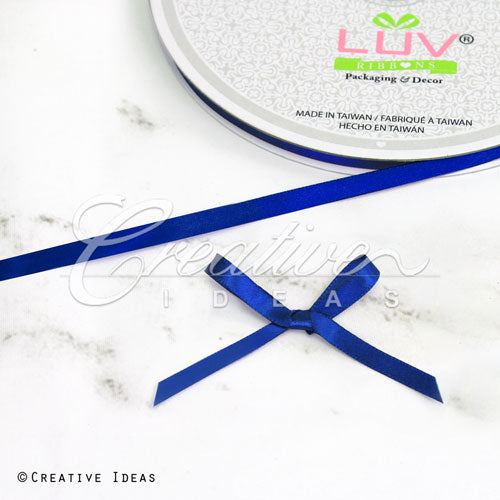 1/4" Single Face Satin Ribbon - 100 Yards (Royal Blue)