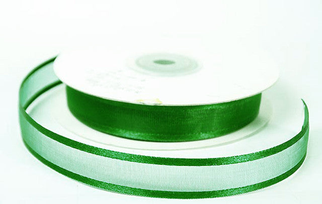 1.5"x25 yards Emerald Organza Satin Edge Gift Ribbon