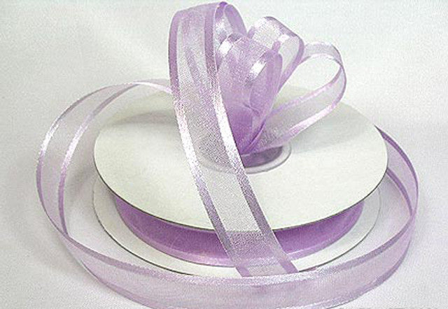 1.5"x25 yards Lavender Organza Satin Edge Gift Ribbon