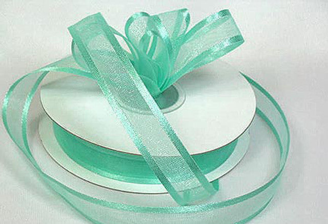 1.5"x25 yards Mint Green Organza Satin Edge Gift Ribbon