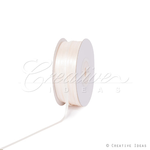 1/8" Double Face Satin Ribbon - 100 Yards (Antique White)