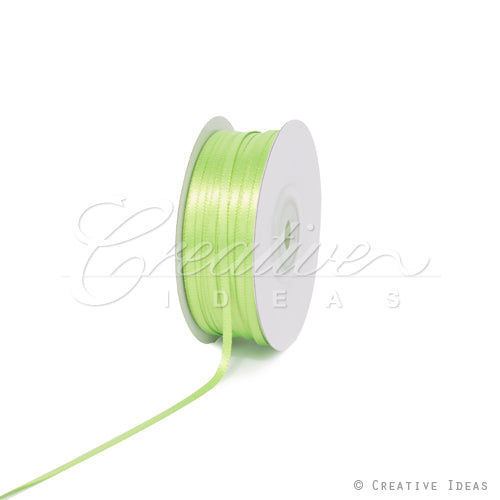 1/8" Double Face Satin Ribbon - 100 Yards (Apple Green)