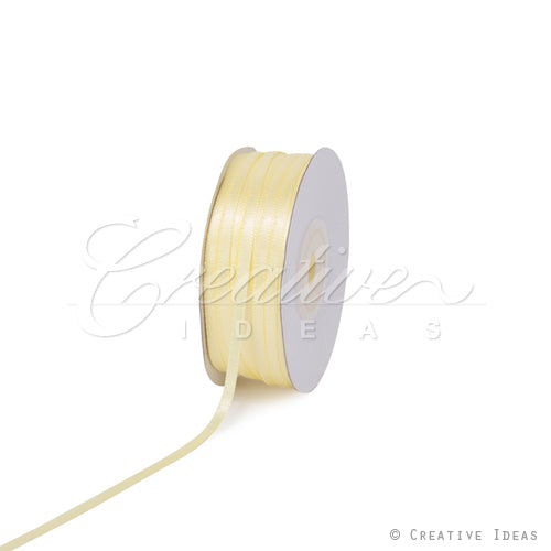 1/8" Double Face Satin Ribbon - 100 Yards (Baby Maize)