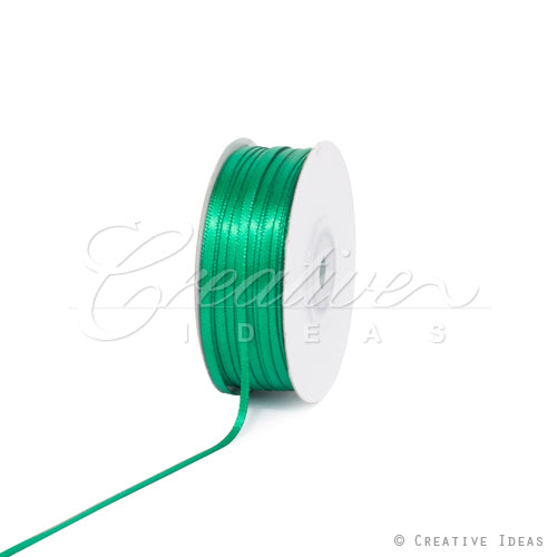 1/8" Double Face Satin Ribbon - 100 Yards (Emerald Green)