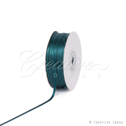 1/8" Double Face Satin Ribbon - 100 Yards (Hunter Green)