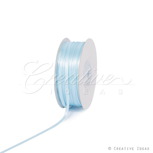 1/8" Double Face Satin Ribbon - 100 Yards (Light Blue)