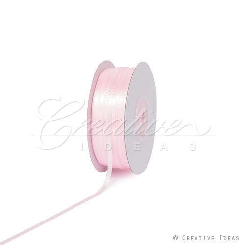 1/8" Double Face Satin Ribbon - 100 Yards (Light Pink)
