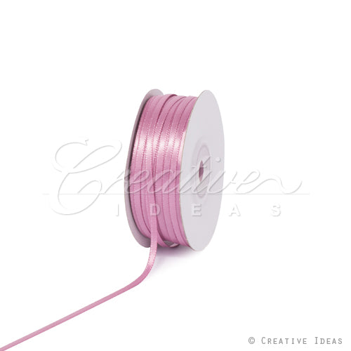 1/8" Double Face Satin Ribbon - 100 Yards (Rosy Mauve)