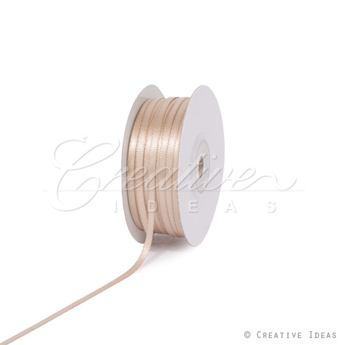 1/8" Double Face Satin Ribbon - 100 Yards (Toffee)