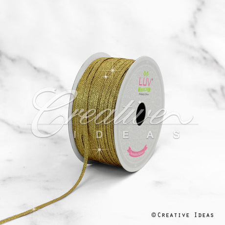 1/8" Metallic Taffeta - 100 Yards (Gold)