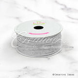 1/8" Metallic Taffeta - 100 Yards (Silver)