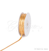1/8" Satin With Gold Edge Ribbon - 50 Yards (Antique Gold)