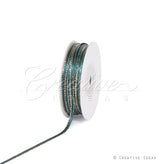 1/8" Satin With Gold Edge Ribbon - 50 Yards (Hunter Green)