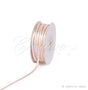 1/8" Satin With Gold Edge Ribbon - 50 Yards (Light Pink)