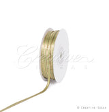 1/8" Satin With Gold Edge Ribbon - 50 Yards (Moss Green)