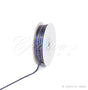 1/8" Satin With Gold Edge Ribbon - 50 Yards (Navy Blue)