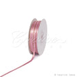 1/8" Satin With Gold Edge Ribbon - 50 Yards (Rosy Mauve)