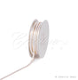 1/8" Satin With Gold Edge Ribbon - 50 Yards (White)