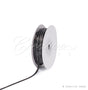 1/8" Satin With Silver Edge Ribbon - 50 Yards (Black)